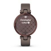 Garmin Lily Classic Dark Bronze Bezel with Paloma Case and Italian Leather Band Smartwatch