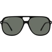 Ray Ban Sunglass Squared Black Rb2198 901/58-size 60 Polarizede Unisex Ray Ban Sunglass Squared Black Rb2198 901/58-size 60 Polarizede Unisex