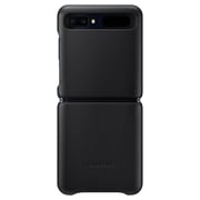 Samsung Galaxy Z Flip Leather Cover - Black Samsung Galaxy Z Flip Leather Cover - Black