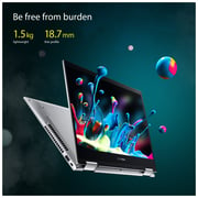 ASUS Vivobook Flip 14 Touch Laptop - 11th Gen Core i7 2.8GHz 16GB 1TB Shared Win11Home 14inch FHD Silver English/Arabic Keyboard with Stylus Pen TP470EA-EC451W