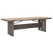 Vidaxl Garden Table 240x90x74 Cm Poly Rattan And Solid Acacia Wood Vidaxl Garden Table 240x90x74 Cm Poly Rattan And Solid Acacia Wood