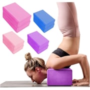 ULTIMAX 2 Pack Yoga Blocks High Density EVA Foam Brick Soft Non-Slip Surface Exercise Bricks Stability and Balance for Exercise, Yoga, Pilates, Meditation, Aid Balance- Assorted Color