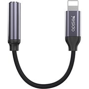 Yesido Audio Lightning To 3.5mm Headphone Adaptor Cable Black Yesido Audio Lightning To 3.5mm Headphone Adaptor Cable Black
