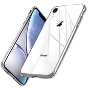 Spigen Quartz Hybrid Designed For Iphone Xr Cover/case - Crystal Clear With Tempered Glass Back Panel Spigen Quartz Hybrid Designed For Iphone Xr Cover/case - Crystal Clear With Tempered Glass Back Panel