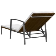 Vidaxl Garden Sun Lounger With Cushion Poly Rattan Brown Vidaxl Garden Sun Lounger With Cushion Poly Rattan Brown