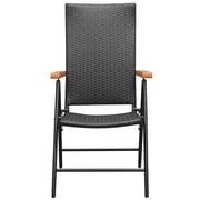 vidaXL 9 Piece Garden Dining Set Black and Brown vidaXL 9 Piece Garden Dining Set Black and Brown
