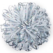 Hallmark White and Silver Metallic Pom Pom Gift Bow 5 - 763795230006