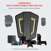 HXSJ P6 Keyboard and Mouse Adapter Portable Mice Converter Replacement for N-Switch PS4 PS3 XBox One 360 with Four-color Breathing Light HXSJ P6 Keyboard and Mouse Adapter Portable Mice Converter Replacement for N-Switch PS4 PS3 XBox One 360 with Four-color Breathing Light