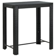 Vidaxl Garden Bar Table Black 100x60.5x110.5 Cm Poly Rattan Vidaxl Garden Bar Table Black 100x60.5x110.5 Cm Poly Rattan