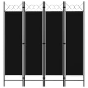 Vidaxl 4-panel Room Divider Black 160x180 Cm Vidaxl 4-panel Room Divider Black 160x180 Cm