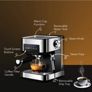 20 Bar Semi Automatic Coffee Maker Machine by BioloMix ,with Milk Steam  Frother Wand, for Espresso, Cappuccino, Latte and Mocha