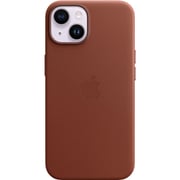 Apple iPhone 14 Leather Case Umber with MagSafe
