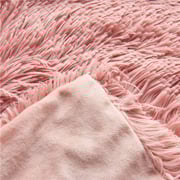 LUNA HOME Soft Fluffy Fur Blanket, Old Rose Color LUNA HOME Soft Fluffy Fur Blanket, Old Rose Color