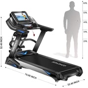 Sparnod Fitness Automatic Motorized Treadmill for Home Use - Touchscreen Display with Wifi and Massager-STH-6000 3 HP (6 HP Peak) Sparnod Fitness Automatic Motorized Treadmill for Home Use - Touchscreen Display with Wifi and Massager-STH-6000 3 HP (6 HP Peak)