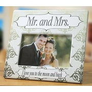 Banberry Designs Wedding Picture Frame - Mr. & Mrs. Picture Frame With I Love You To The Moon And Back - Husband - Wife - Wedding Gift - 4 X 6 Photo Frame Banberry Designs Wedding Picture Frame - Mr. & Mrs. Picture Frame With I Love You To The Moon And Back - Husband - Wife - Wedding Gift - 4 X 6 Photo Frame