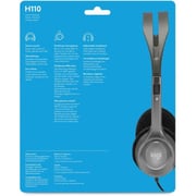 Logitech H110 Headset + S120 Wired Stereo Speakers Bundle