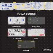 HUEPAD Halo Series Premium Hydra Glide Fabric Gaming Mousepad 90x40cm XL Desk Pad with Carry Case Tube Press Start