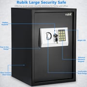 Rubik Safe Box Large For Home Office With Digital Combination Lock And Emergency Keys, Fire Resistant (size 50x35x30cm) Black Rubik Safe Box Large For Home Office With Digital Combination Lock And Emergency Keys, Fire Resistant (size 50x35x30cm) Black