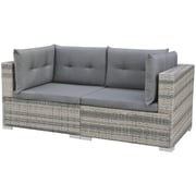 Vidaxl 10 Piece Garden Lounge Set With Cushions Poly Rattan Grey Vidaxl 10 Piece Garden Lounge Set With Cushions Poly Rattan Grey