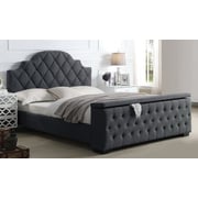 Footboard Storage Bed Super King without Mattress Grey