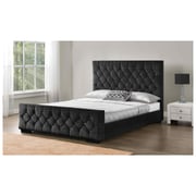 Arya Bedframe Queen Bed without Mattress Charcoal Grey