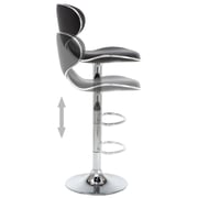 Vidaxl Bar Stools 2 Pcs Black Faux Leather Vidaxl Bar Stools 2 Pcs Black Faux Leather
