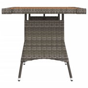 Vidaxl Garden Table Grey 70x70x72 Cm Poly Rattan & Solid Acacia Wood Vidaxl Garden Table Grey 70x70x72 Cm Poly Rattan & Solid Acacia Wood