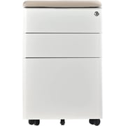 Navodesk Mobile Pedestal 3-drawer File Cabinet Under Desk Drawer With Castor Wheels By Navodesk White Beige Cushion Navodesk Mobile Pedestal 3-drawer File Cabinet Under Desk Drawer With Castor Wheels By Navodesk White Beige Cushion