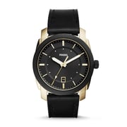 Buy Fossil FS5263 Machine Three-Hand Date Black Leather Watch