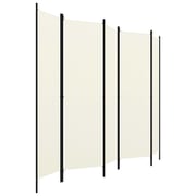 Vidaxl 5-panel Room Divider Cream White 250x180 Cm Vidaxl 5-panel Room Divider Cream White 250x180 Cm