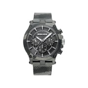 Police Taman Analogue Black Dial Black Camouflage Mesh Bracelet Watch For Men - Pl 15920jsmb-02mm