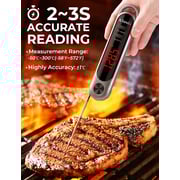 Iclanda Digital Meat Thermometer Fast & Precise Read - Reversible Led Display Silver Iclanda Digital Meat Thermometer Fast & Precise Read - Reversible Led Display Silver