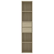 Vidaxl Book Cabinet Sonoma Oak 36x30x171 Cm Engineered Wood