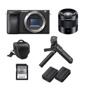 Sony Alpha A6400 ILCE-6400 Mirrorless Camera Body + Sony E50mm F1.8 OSS + Shooting Grip Vlogging Bundle Sony Alpha A6400 ILCE-6400 Mirrorless Camera Body + Sony E50mm F1.8 OSS + Shooting Grip Vlogging Bundle