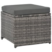 44721 Vidaxl 7 Piece Outdoor Dining Set With Cushions Poly Rattan Grey 44721 Vidaxl 7 Piece Outdoor Dining Set With Cushions Poly Rattan Grey
