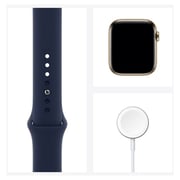 Apple Watch Series 6 GPS+Cellular 44mm Gold Stainless Steel Case with Deep Navy Sport Band - Middle East Version Apple Watch Series 6 GPS+Cellular 44mm Gold Stainless Steel Case with Deep Navy Sport Band - Middle East Version