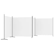 vidaXL 4-Panel Room Divider White 698x180 cm Fabric vidaXL 4-Panel Room Divider White 698x180 cm Fabric