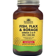 Sunshine Nutrition Fish Flax&Borage Omega 369 Epa 1300mg 100 Softgels Sunshine Nutrition Fish Flax&Borage Omega 369 Epa 1300mg 100 Softgels
