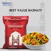 Kohinoor Charminar Select Basmati Rice, 5kg +1KG+Super Silver Aged Basmati Rice, 500 GMS Free
