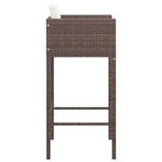 Vidaxl Bar Stools 4 Pcs With Cushions Brown Poly Rattan Vidaxl Bar Stools 4 Pcs With Cushions Brown Poly Rattan