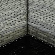 Vidaxl Corner Bar Table Grey 100x50x105 Cm Poly Rattan Vidaxl Corner Bar Table Grey 100x50x105 Cm Poly Rattan