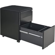 Navodesk Mobile Pedestal 3-drawer File Cabinet Under Desk Drawer With Castor Wheels By Navodesk Black Black Cushion