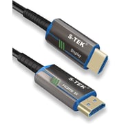 S-TEK 8K [100M/328Ft] AOC HDMI Cable Ultra High Speed 48Gbps HDMI 2.1 8K 60Hz 4K 120Hz, eARC, Dynamic HDR, Dolby Vision, Compatible with Heavy Duty Projectors, Cinema Rooms, Meeting Rooms, Fibre OM3