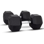 Sparnod Fitness Hex Dumbbells 25KG Each X 2 Rubber Coated Non-slip Handle For Or Muscle Toning And Full Body Workout Sparnod Fitness Hex Dumbbells 25KG Each X 2 Rubber Coated Non-slip Handle For Or Muscle Toning And Full Body Workout