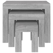 vidaXL Nesting Coffee Tables 3 pcs Grey Sonoma Engineered Wood vidaXL Nesting Coffee Tables 3 pcs Grey Sonoma Engineered Wood