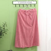 Deals For Less - Super Soft Absorbent Bathrobe With Bow Design, Old Rose Color