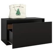 Vidaxl Hall Bench 80x40x45 Cm Black Engineered Wood Vidaxl Hall Bench 80x40x45 Cm Black Engineered Wood