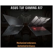 ASUS TUF A17 (2022) Gaming Laptop - AMD Ryzen 7-6800H / 17.3inch FHD / 16GB RAM / 1TB SSD / 8GB NVIDIA GeForce RTX 3070 Graphics / Windows 11 Home / English & Arabic Keyboard / Jaeger Grey / Middle East Version - [FA707RR-HX003W]