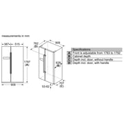 Bosch Side By Side Refrigerator 616 Litres KAN93VL30M Bosch Side By Side Refrigerator 616 Litres KAN93VL30M