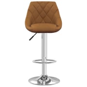 Vidaxl Bar Stool 2 Pcs Brown Velvet Vidaxl Bar Stool 2 Pcs Brown Velvet